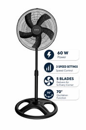 Kumtel KTF-345 Ventilador Negro
